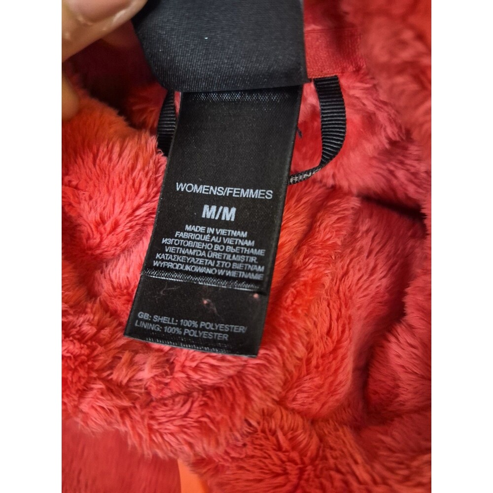 The North Face Osito Jacket Womens Size Medium Bright Red Fleece Full Zip Soft - Picture 10 of 16